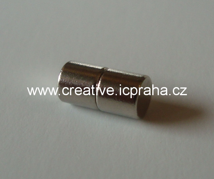 Magnetické zapínání 4x4mm válečekpro vlepení NV019